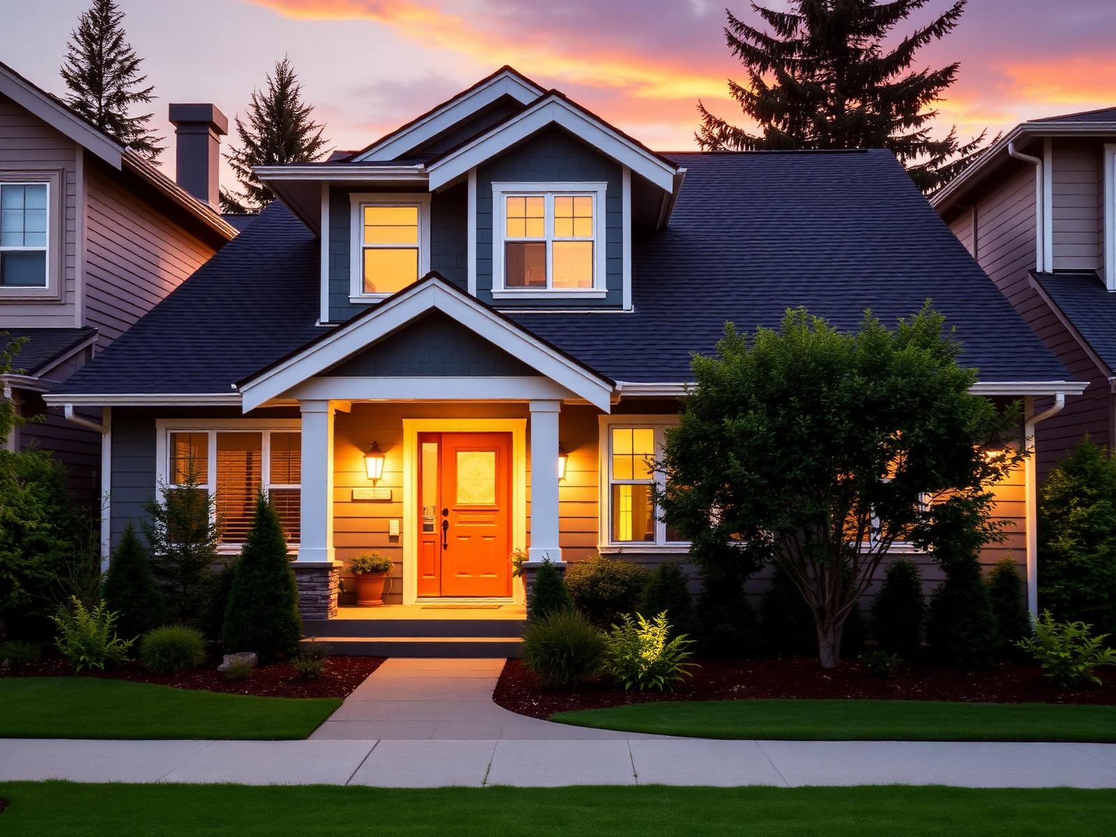 Beautifully restored Seattle home exterior with new roof and siding
