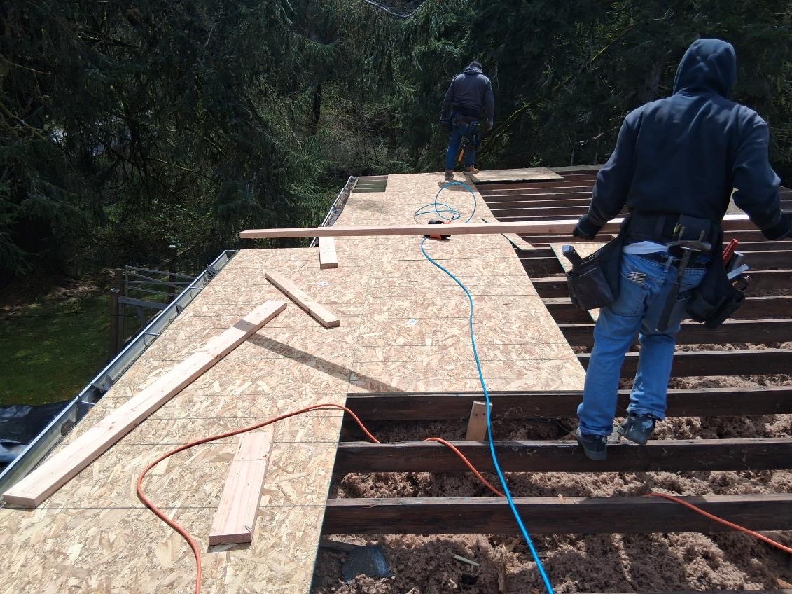 Roof sheathing by Skyzul Exteriors